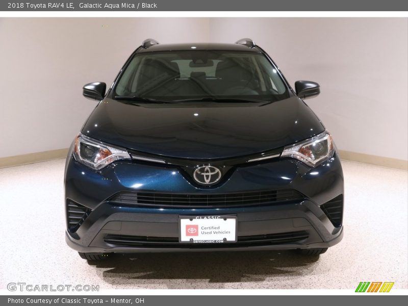 Galactic Aqua Mica / Black 2018 Toyota RAV4 LE