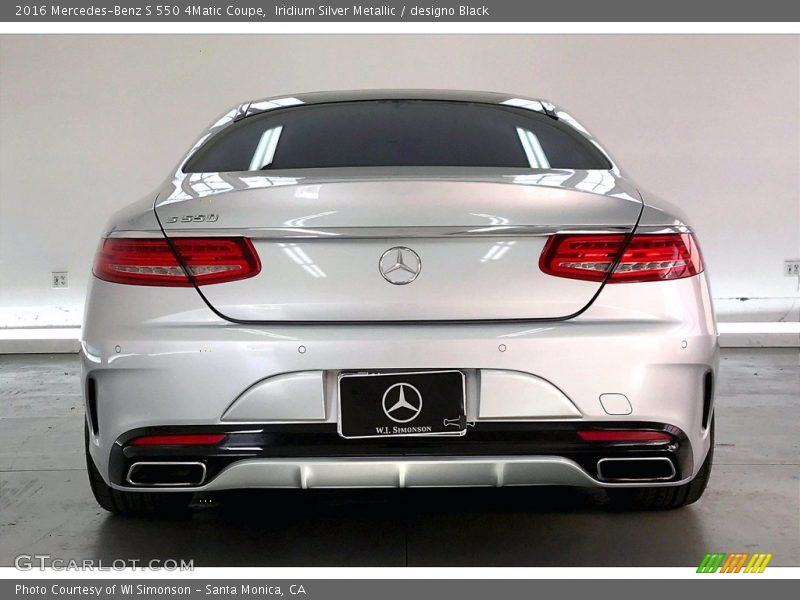 Iridium Silver Metallic / designo Black 2016 Mercedes-Benz S 550 4Matic Coupe