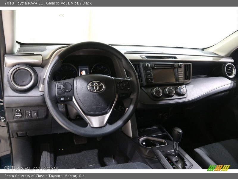 Galactic Aqua Mica / Black 2018 Toyota RAV4 LE
