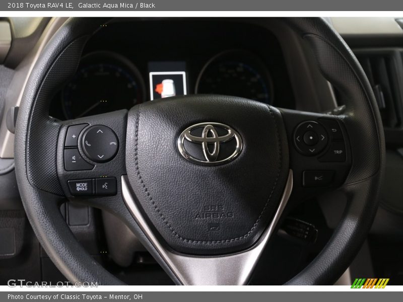 Galactic Aqua Mica / Black 2018 Toyota RAV4 LE