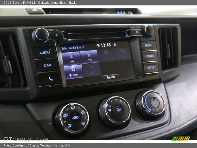 Galactic Aqua Mica / Black 2018 Toyota RAV4 LE