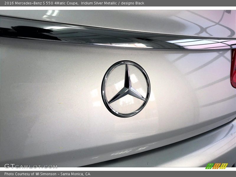 Iridium Silver Metallic / designo Black 2016 Mercedes-Benz S 550 4Matic Coupe