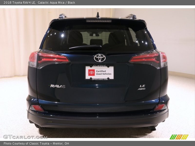 Galactic Aqua Mica / Black 2018 Toyota RAV4 LE