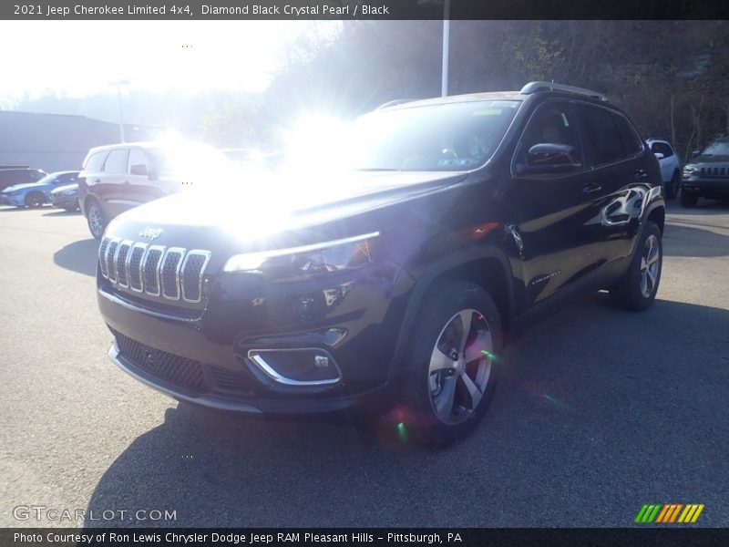 Diamond Black Crystal Pearl / Black 2021 Jeep Cherokee Limited 4x4