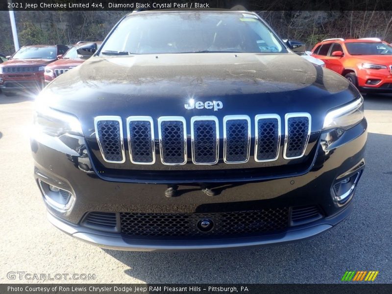 Diamond Black Crystal Pearl / Black 2021 Jeep Cherokee Limited 4x4