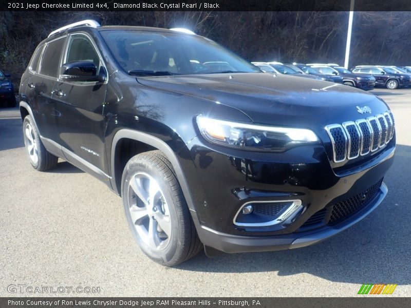 Diamond Black Crystal Pearl / Black 2021 Jeep Cherokee Limited 4x4