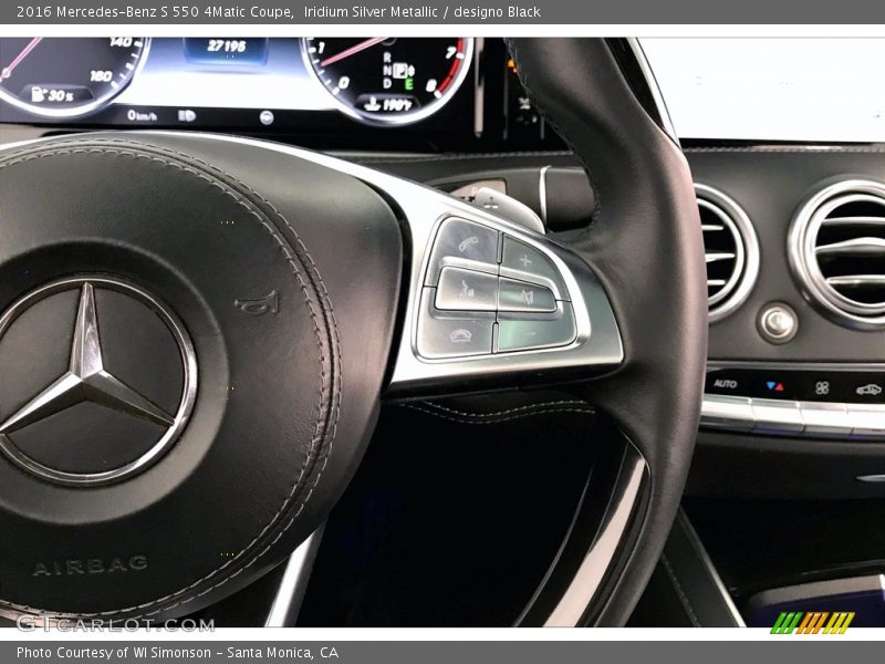 Iridium Silver Metallic / designo Black 2016 Mercedes-Benz S 550 4Matic Coupe