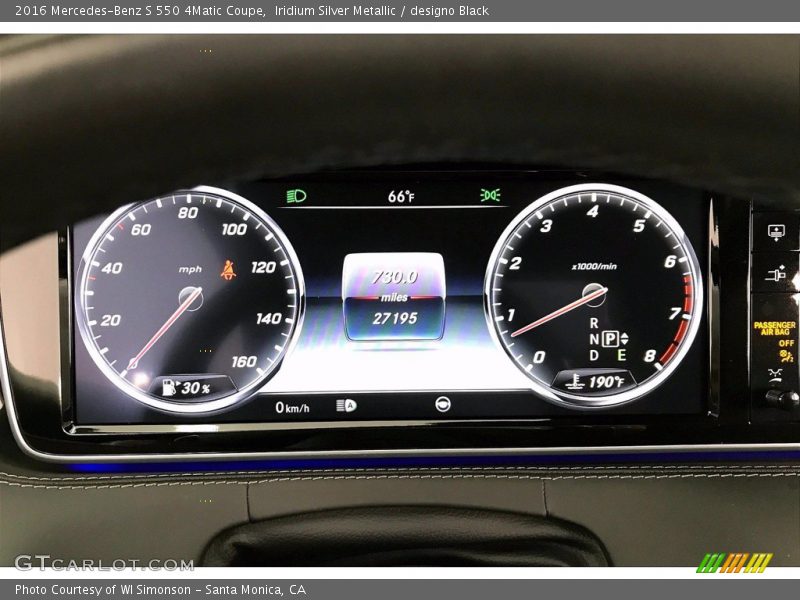 Iridium Silver Metallic / designo Black 2016 Mercedes-Benz S 550 4Matic Coupe