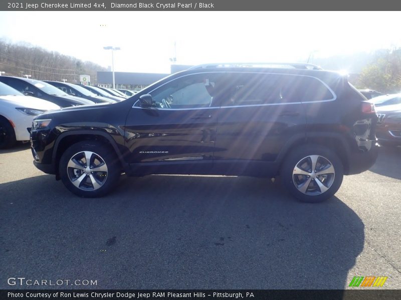 Diamond Black Crystal Pearl / Black 2021 Jeep Cherokee Limited 4x4