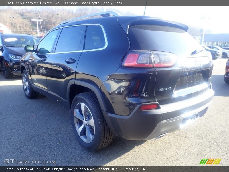 Diamond Black Crystal Pearl / Black 2021 Jeep Cherokee Limited 4x4