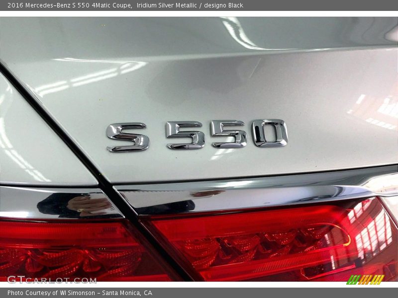 Iridium Silver Metallic / designo Black 2016 Mercedes-Benz S 550 4Matic Coupe