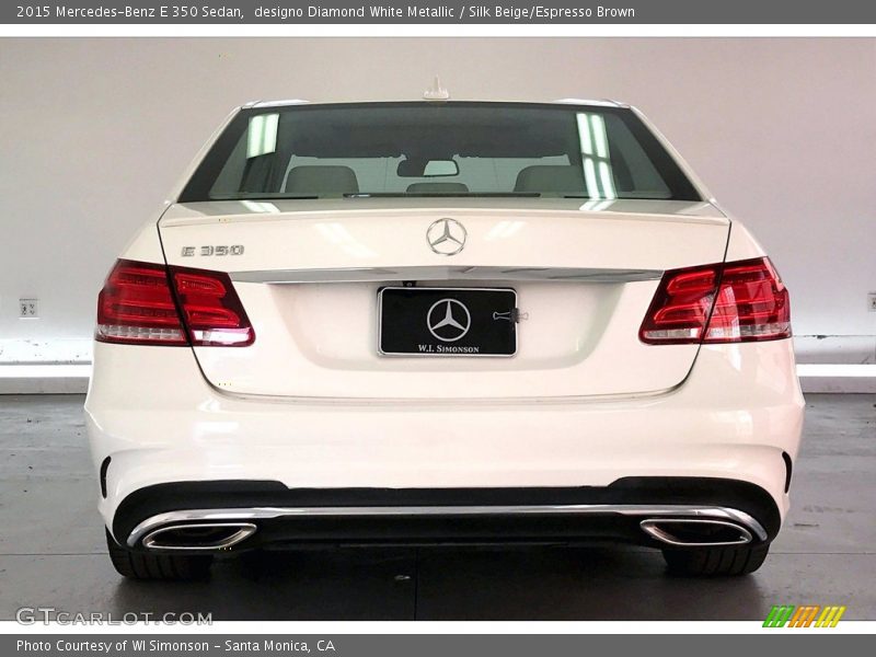 designo Diamond White Metallic / Silk Beige/Espresso Brown 2015 Mercedes-Benz E 350 Sedan