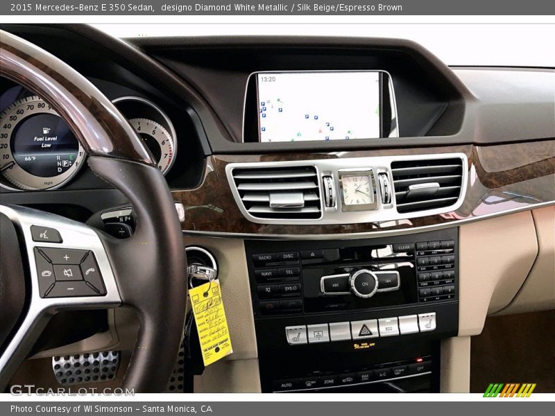 designo Diamond White Metallic / Silk Beige/Espresso Brown 2015 Mercedes-Benz E 350 Sedan