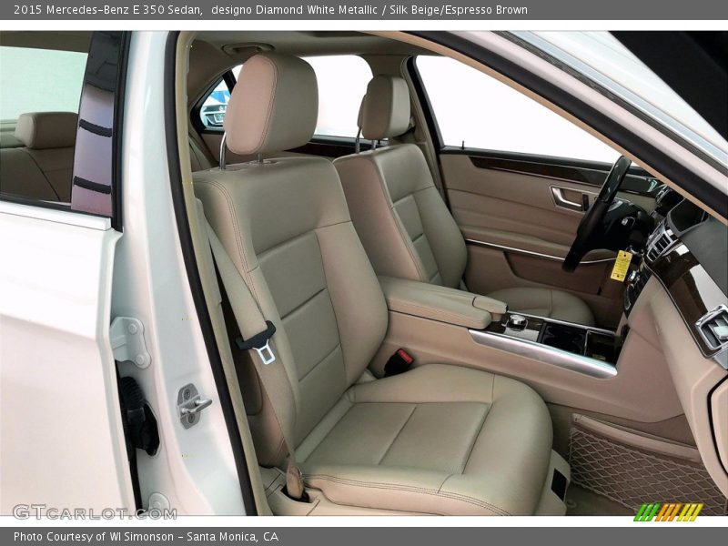 designo Diamond White Metallic / Silk Beige/Espresso Brown 2015 Mercedes-Benz E 350 Sedan