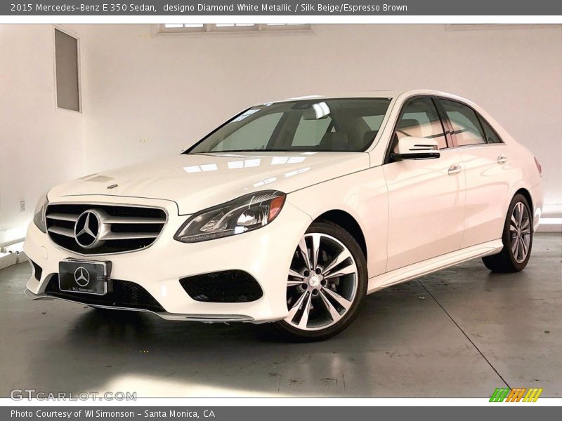 designo Diamond White Metallic / Silk Beige/Espresso Brown 2015 Mercedes-Benz E 350 Sedan