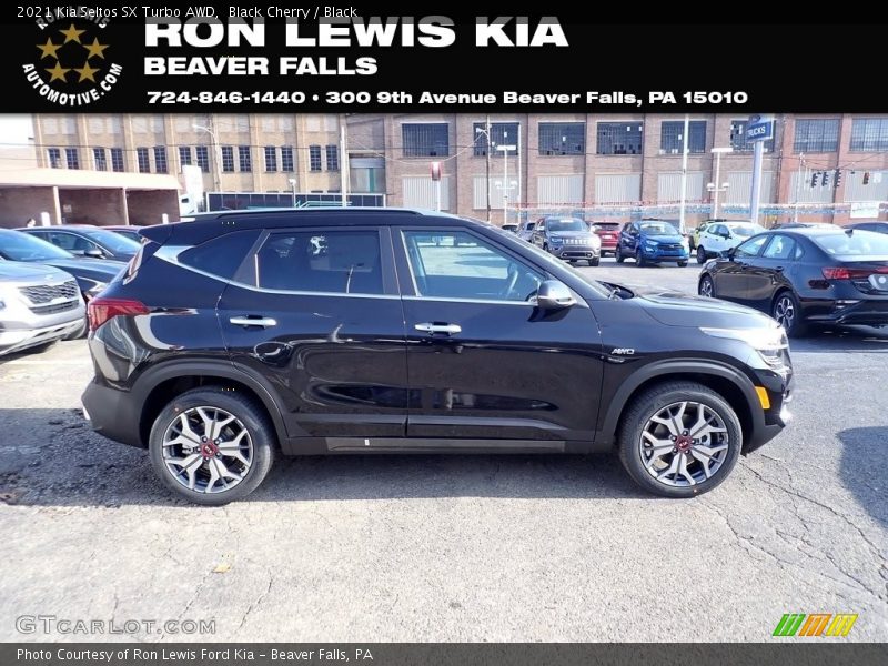 Black Cherry / Black 2021 Kia Seltos SX Turbo AWD