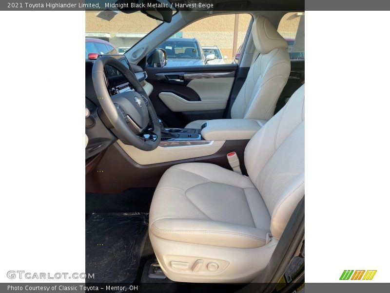 Midnight Black Metallic / Harvest Beige 2021 Toyota Highlander Limited