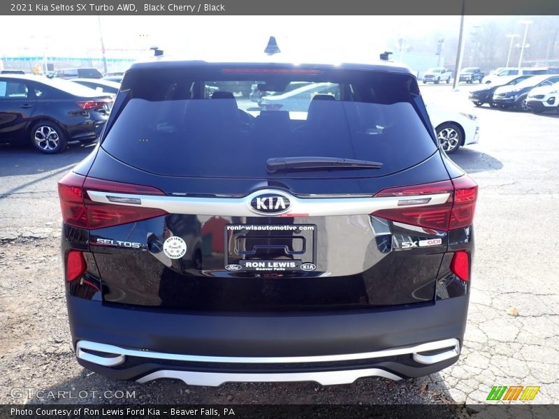 Black Cherry / Black 2021 Kia Seltos SX Turbo AWD
