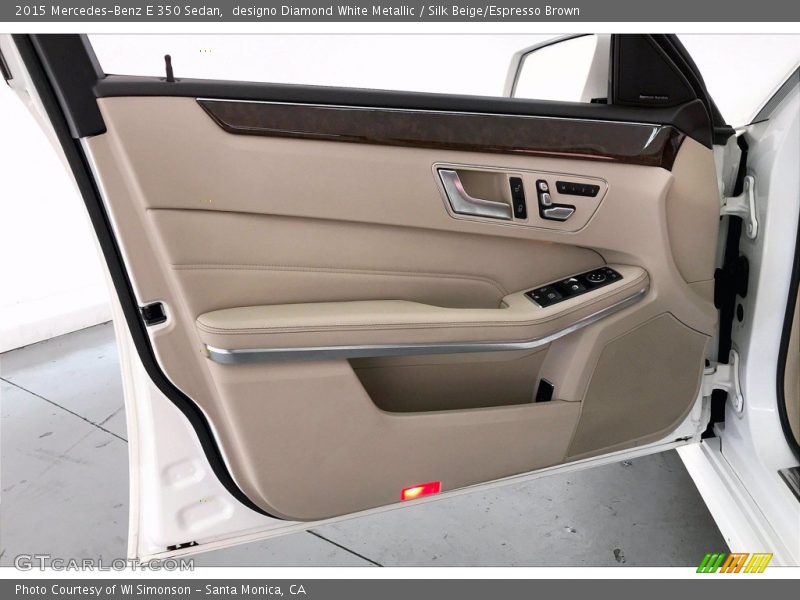 designo Diamond White Metallic / Silk Beige/Espresso Brown 2015 Mercedes-Benz E 350 Sedan