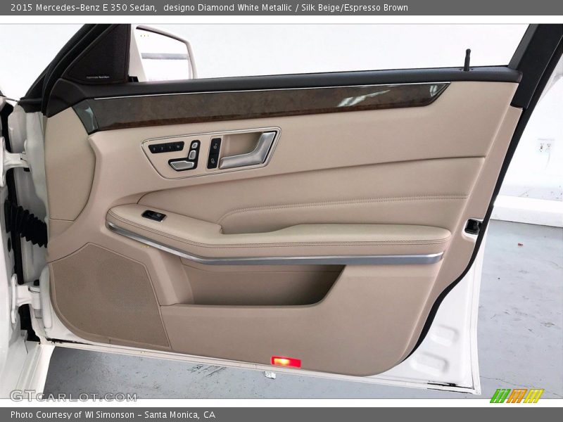 designo Diamond White Metallic / Silk Beige/Espresso Brown 2015 Mercedes-Benz E 350 Sedan