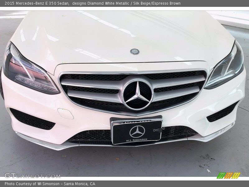 designo Diamond White Metallic / Silk Beige/Espresso Brown 2015 Mercedes-Benz E 350 Sedan