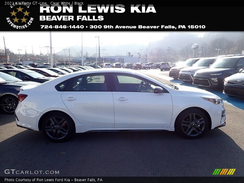 Clear White / Black 2021 Kia Forte GT-Line