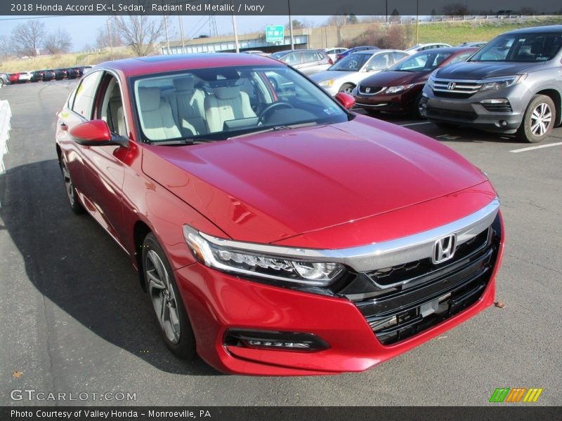 Radiant Red Metallic / Ivory 2018 Honda Accord EX-L Sedan