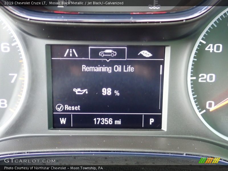 Mosaic Black Metallic / Jet Black/­Galvanized 2019 Chevrolet Cruze LT