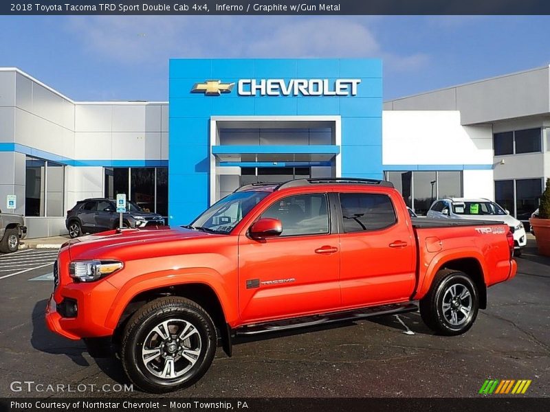 Inferno / Graphite w/Gun Metal 2018 Toyota Tacoma TRD Sport Double Cab 4x4