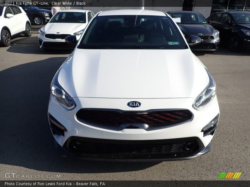 Clear White / Black 2021 Kia Forte GT-Line