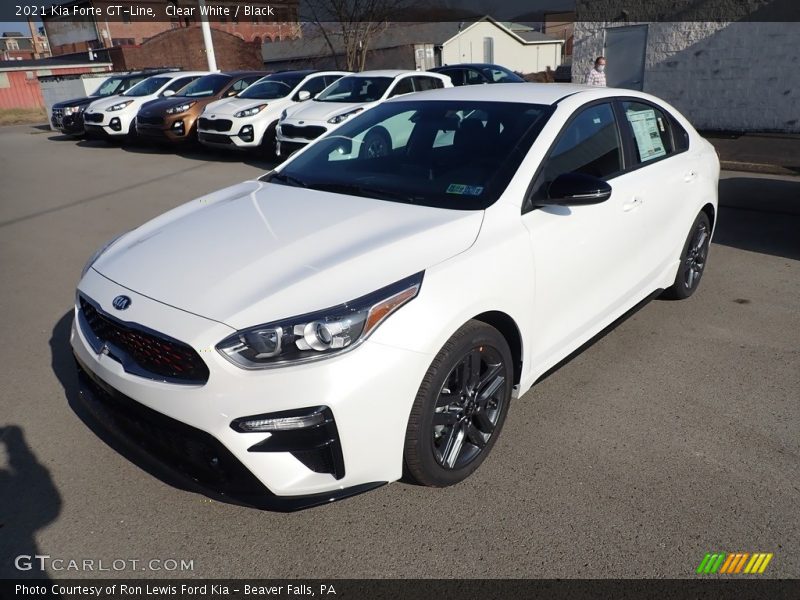 Clear White / Black 2021 Kia Forte GT-Line