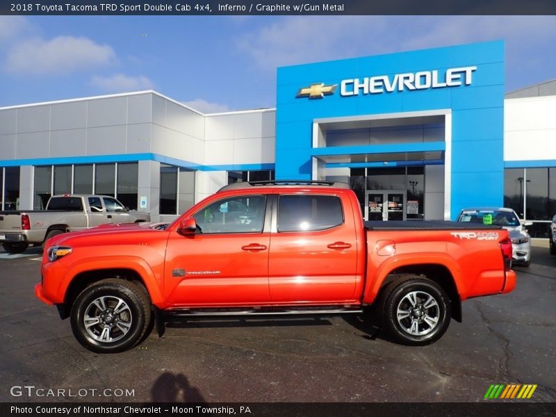 Inferno / Graphite w/Gun Metal 2018 Toyota Tacoma TRD Sport Double Cab 4x4