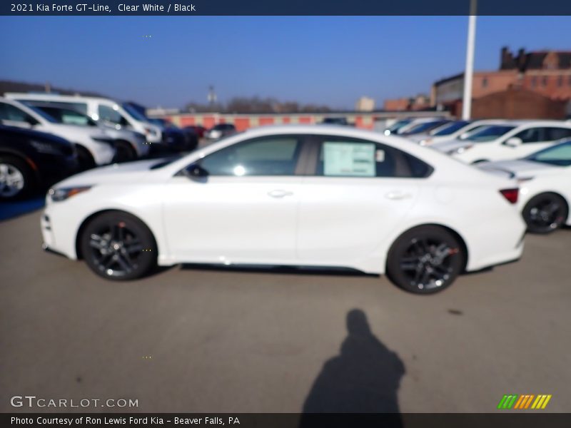 Clear White / Black 2021 Kia Forte GT-Line