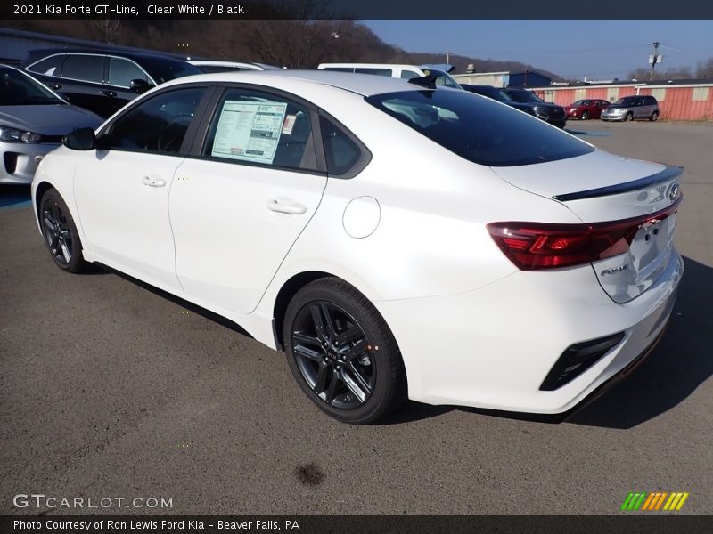 Clear White / Black 2021 Kia Forte GT-Line