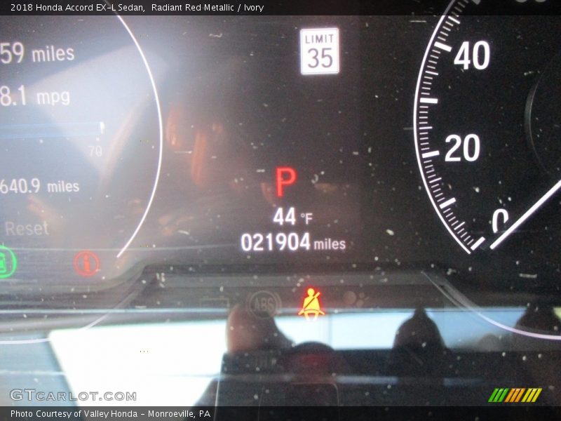 Radiant Red Metallic / Ivory 2018 Honda Accord EX-L Sedan