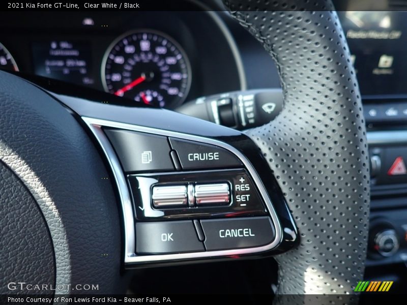 Clear White / Black 2021 Kia Forte GT-Line