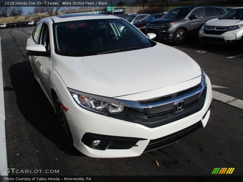 White Orchid Pearl / Black 2018 Honda Civic EX-T Sedan