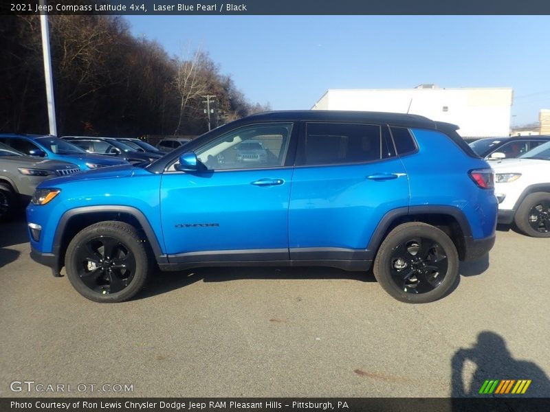 Laser Blue Pearl / Black 2021 Jeep Compass Latitude 4x4