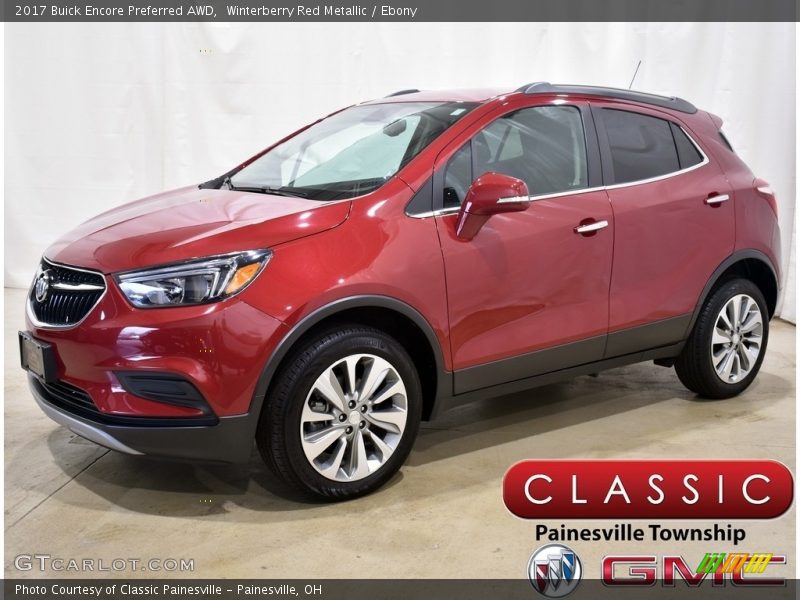 Winterberry Red Metallic / Ebony 2017 Buick Encore Preferred AWD