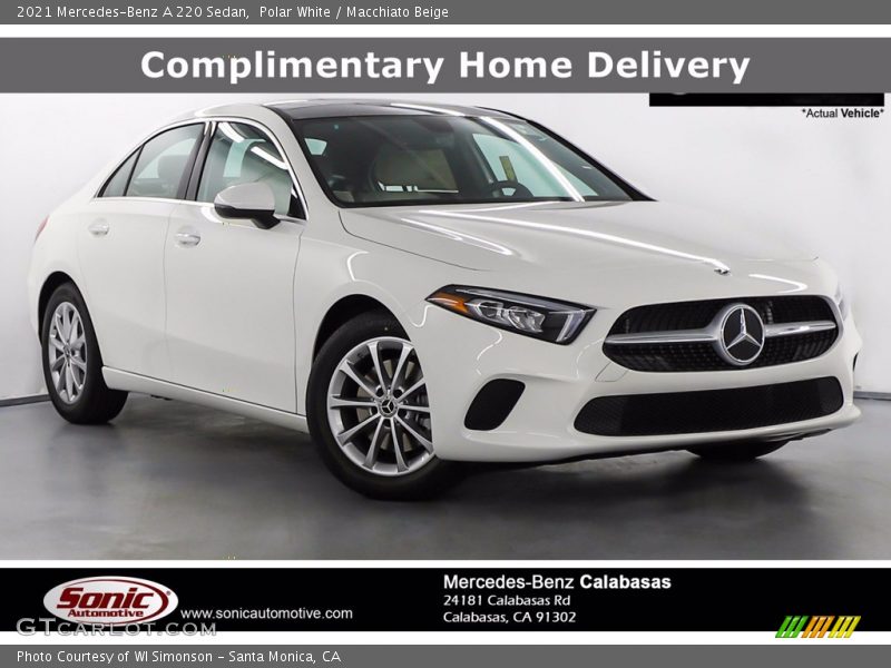 Polar White / Macchiato Beige 2021 Mercedes-Benz A 220 Sedan