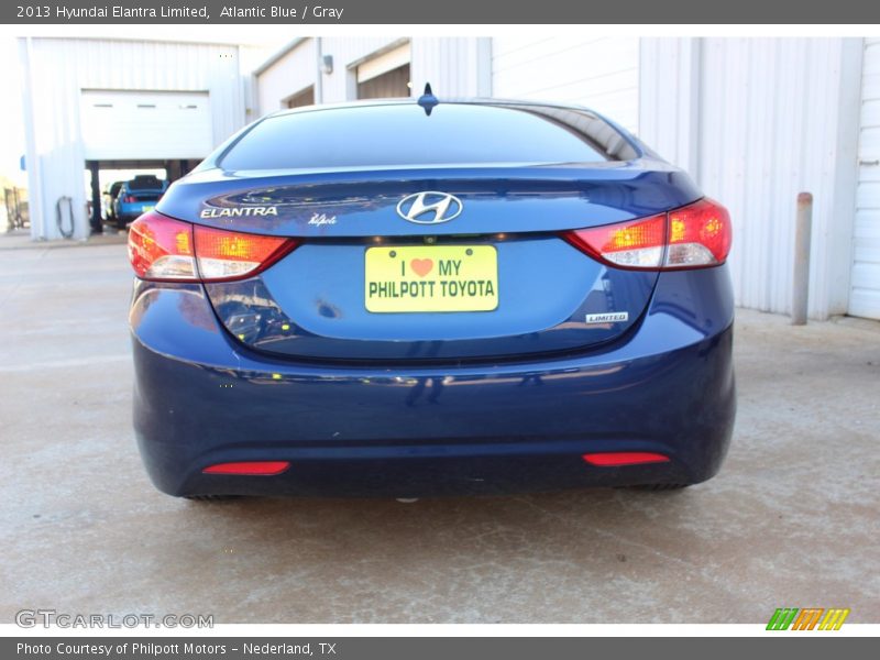 Atlantic Blue / Gray 2013 Hyundai Elantra Limited