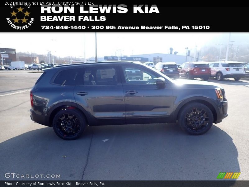Gravity Gray / Black 2021 Kia Telluride EX AWD
