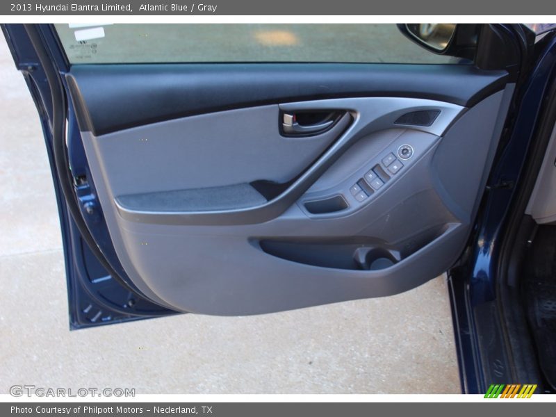 Atlantic Blue / Gray 2013 Hyundai Elantra Limited