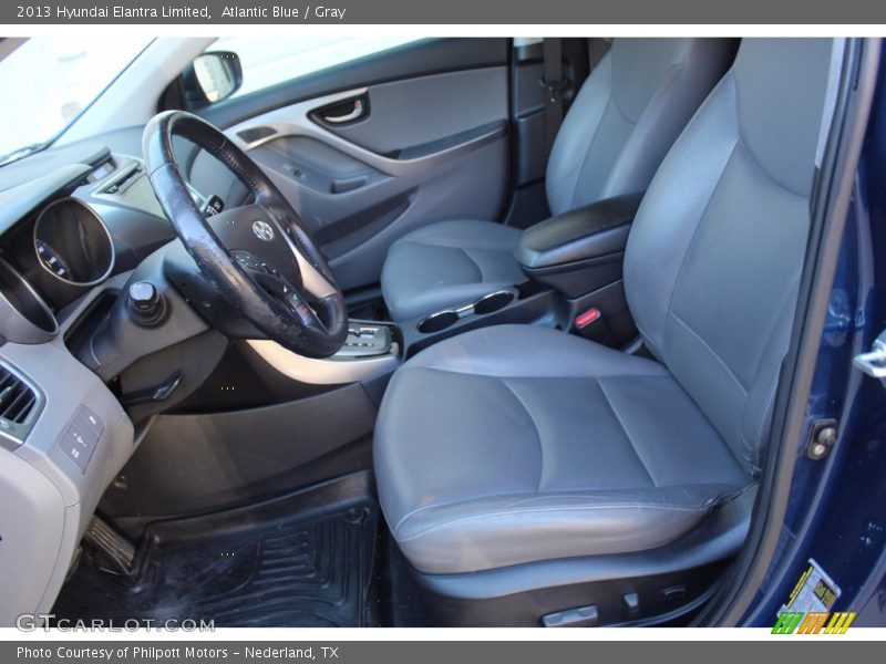 Atlantic Blue / Gray 2013 Hyundai Elantra Limited