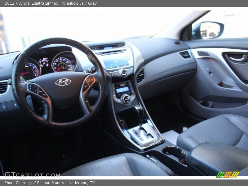 Atlantic Blue / Gray 2013 Hyundai Elantra Limited