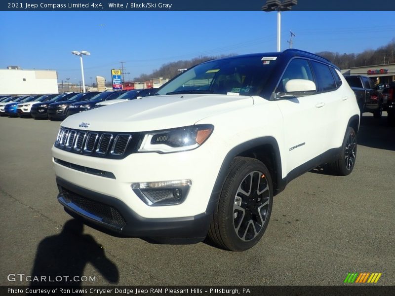 White / Black/Ski Gray 2021 Jeep Compass Limited 4x4