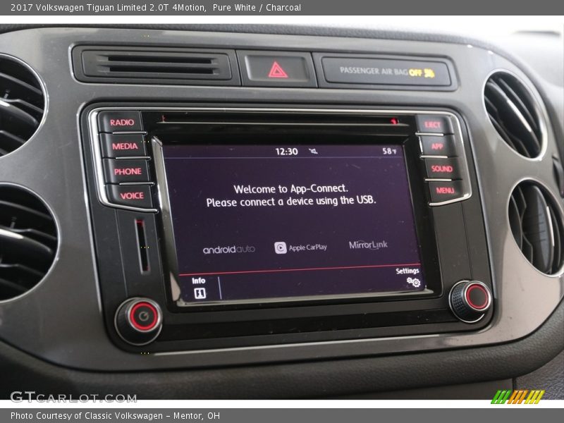 Pure White / Charcoal 2017 Volkswagen Tiguan Limited 2.0T 4Motion