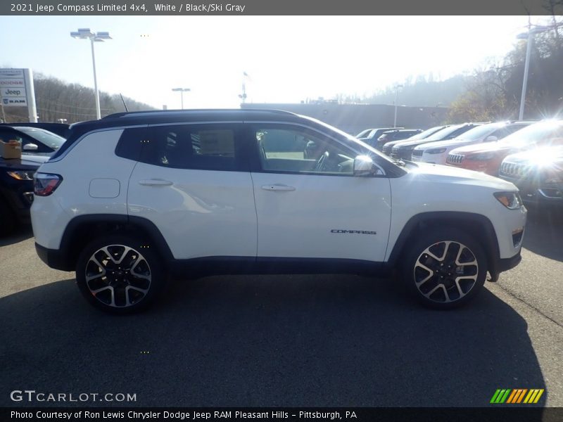 White / Black/Ski Gray 2021 Jeep Compass Limited 4x4