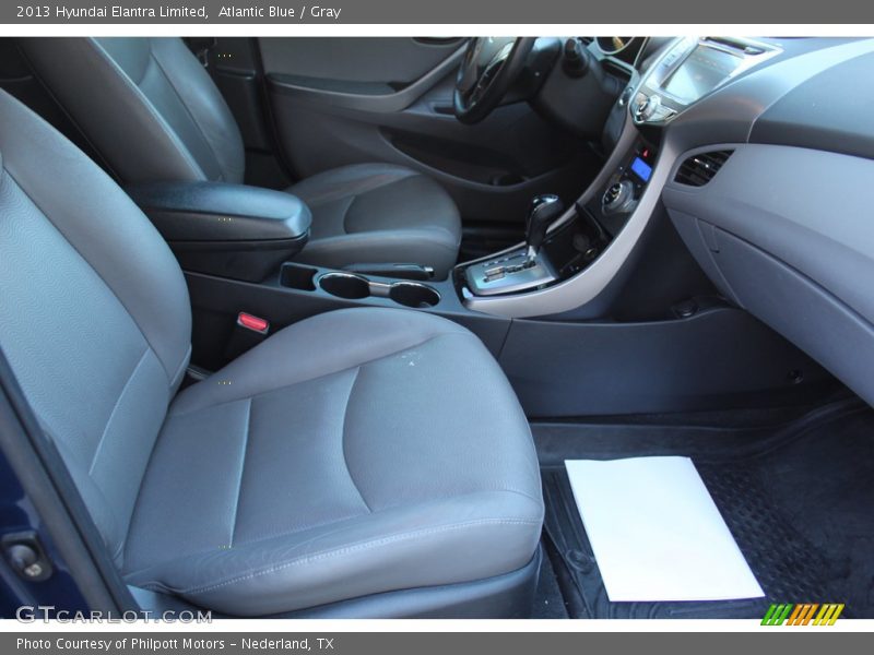 Atlantic Blue / Gray 2013 Hyundai Elantra Limited