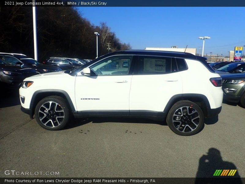 White / Black/Ski Gray 2021 Jeep Compass Limited 4x4